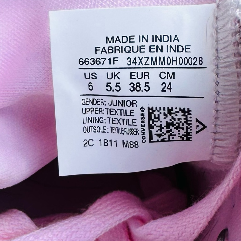 Converse Metallic Silver Sneakers with Pink Accents - Picture 9 of 9